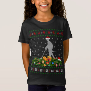 Camiseta Funny Xmas Santa Hat, O Metal Feio Detectando Nata