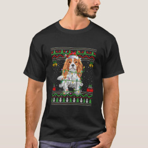 Camiseta Funny Xmas Ugly Cavalier King Charles Spaniel Cog