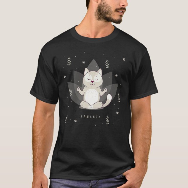 Camiseta Funny Yoga pose meditation raccoon namaste lotus m (Frente)