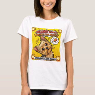 Camiseta Funny Yorkie Chicken Where When How Much