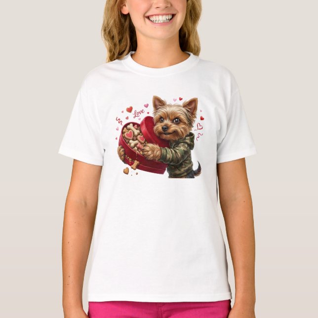 Camiseta Funny Yorkie Valentine Mug | Adorable Yorkie Gift (Frente)