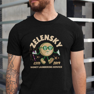 Camiseta Funny Zelensky Money Branqueando a Ucrânia