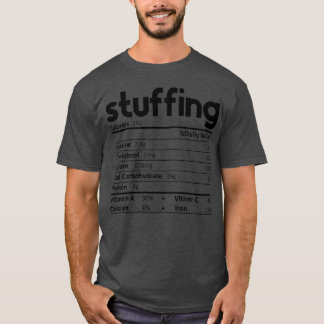 Camiseta Funnyhanksgiving Stuffing Food Nutrition Facts fri
