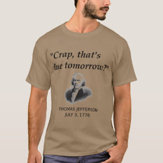 Camiseta Funnyhomas Jefferson Dia da Independência EUA Hist