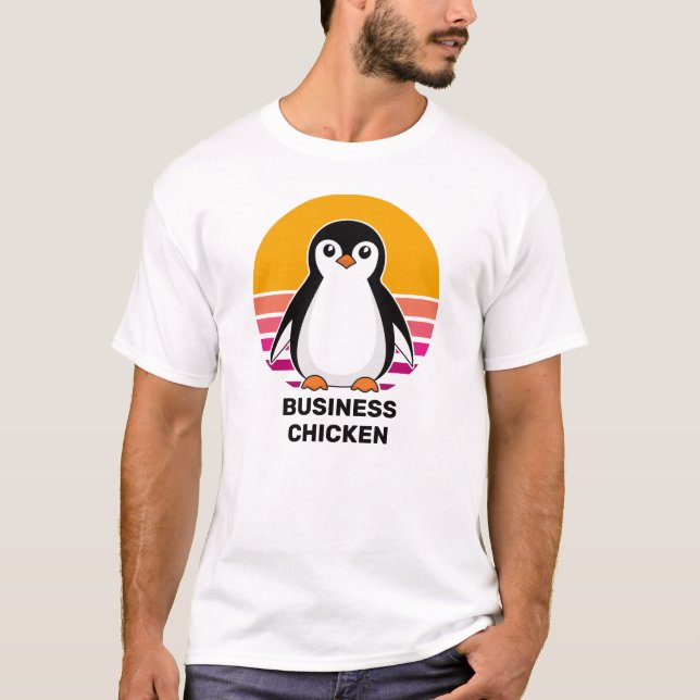 Camiseta Funy Penguin Nome Animal Adequado (Frente)