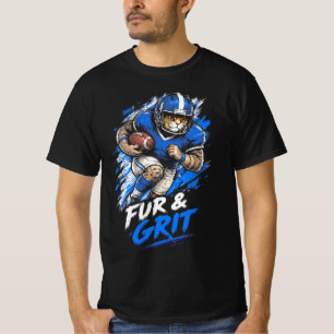 Camiseta Fur & Grit Gato Jogador de Futebol Americano Diver