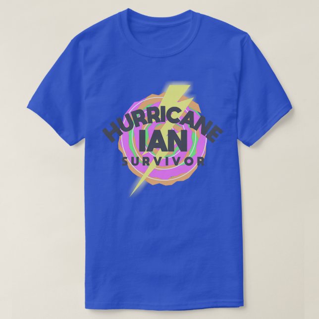 Camiseta Furacão Ian Survivent 1 (Frente do Design)