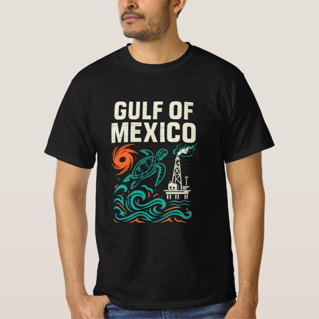 Camiseta Furacões, Rigões de Petróleo e Tartarugas do Mar G (Frente)