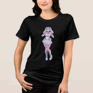 Camiseta Furada Pastel Kawaii Rapariga