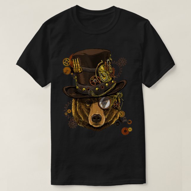 Camiseta Furador Steampunk Para Mulheres E Homens (Frente do Design)