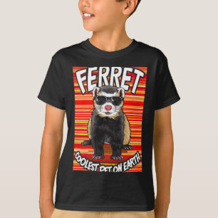Camiseta Furão Animal de Estimação Mais Legal do Mundo Retr