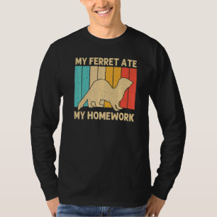 Camiseta Furão Legal Para Crianças Meninos Dono de Furão Mo