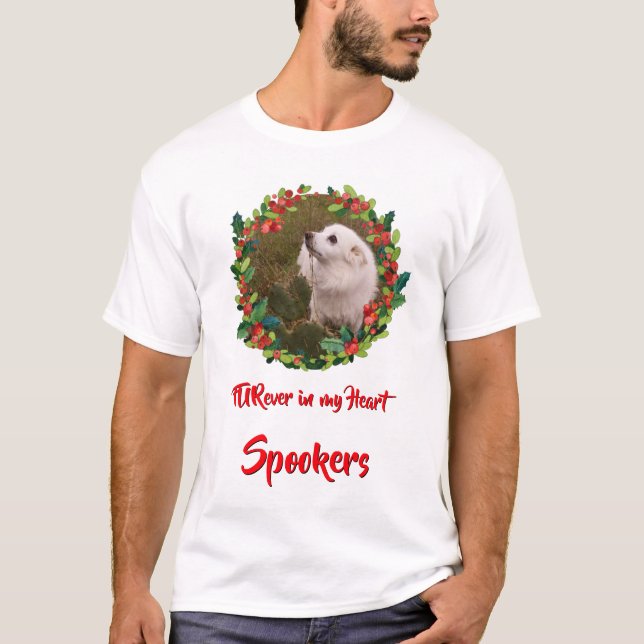 Camiseta FURever No Meu Cardíaco Memorial De Pet De Natal (Frente)
