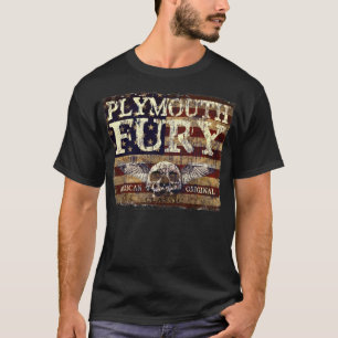 Camiseta Fúria de Plymouth contra a bandeira corrmoída - o