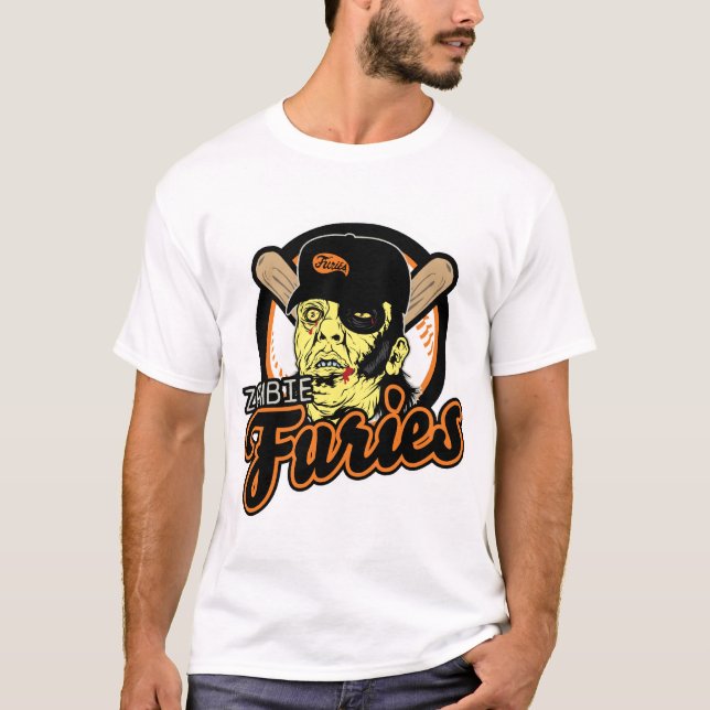 Camiseta Fúria do basebol do zombi (Frente)