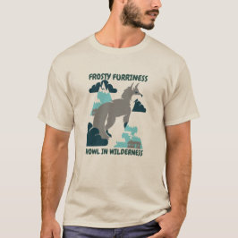 Camiseta Fúria Saborosa, Uivela No Lobo Selvagem De Inverno
