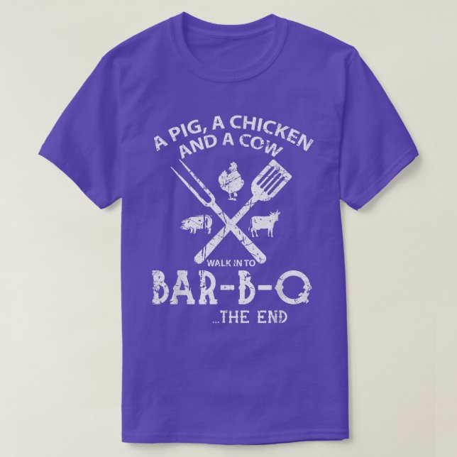 Camiseta Furioso chicken caminha em Barbeque BB (Frente do Design)