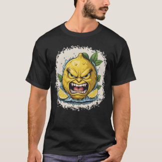 Camiseta Furious Lemon Face with Splash Effect