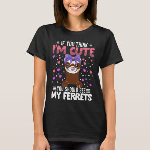 Camiseta Furões Coração Dia dos Namorados Animal Para Mulhe
