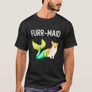 Camiseta Furr Maid Corgi Sereia Corgi