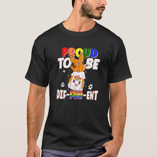Camiseta Furries De gay Orgulho De Serem Diferentes Fu Feli (Frente)
