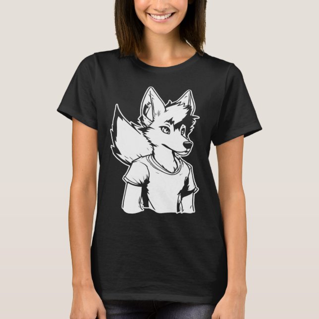 Camiseta Furries Fursona  Cosplay Furry Fandom (Frente)