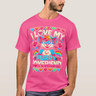 Camiseta Furries Namorado Peludo Cosplay de Fursuit