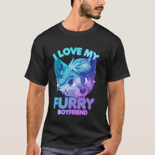 Camiseta Furries Namorado Peludo Cosplay de Fursuit