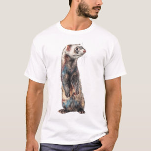 Camiseta Furros Artísticos Furão Arisco Doninha Homens