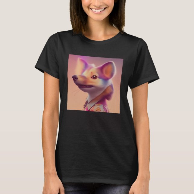 Camiseta Furry Fuzzy Sneaky Squirrel Ferret Animal Peach Go (Frente)
