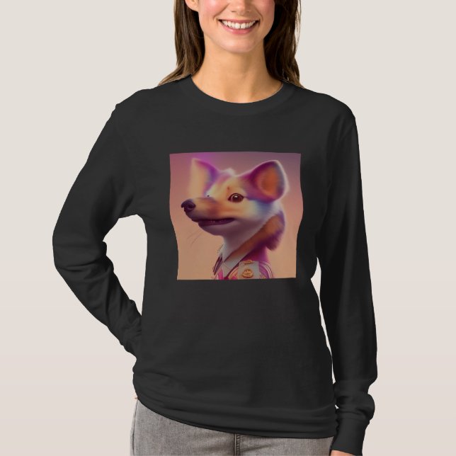 Camiseta Furry Fuzzy Sneaky Squirrel Ferret Animal Peach Go (Frente)