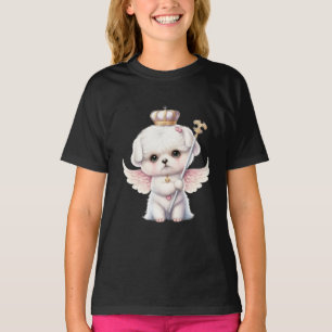 Camiseta Furry Joy: Angel Wing Maltês Cachorro Puppy Gift