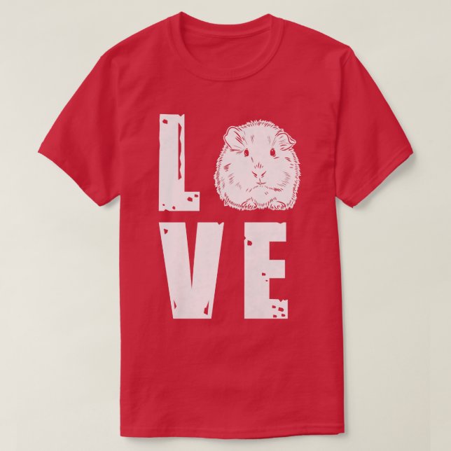 Camiseta Furry Potato Guinea Pig Pet Love  (Frente do Design)