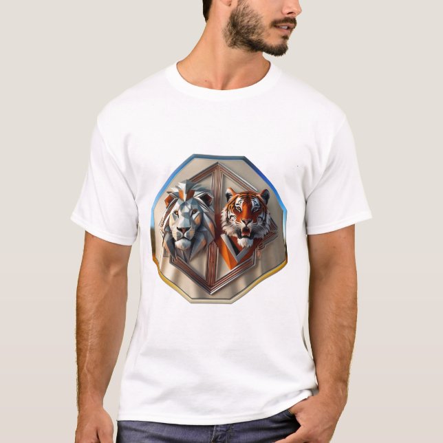 Camiseta Fury Fractal: Leão vs Tiger (Frente)