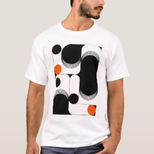 Camiseta Fusão Contemporânea: Círculo e Linha Abstrato masc