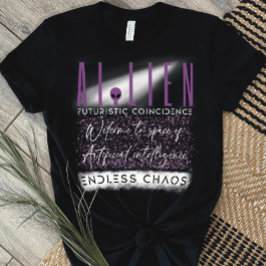 Camiseta Fusão de alienígenas e espaço artificial de inteli
