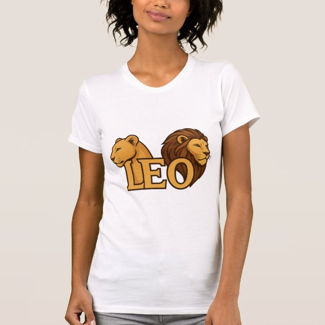 Camiseta Fusão de Leão e Leão Majestoso - Vida Selvagem Fri (Frente)