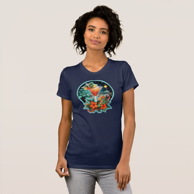 Camiseta Fusão de Natal tropical (Frente Completa)