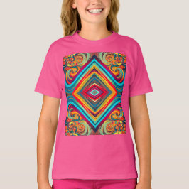 Camiseta Fusão de Onda de Cor – Arte Abstrata Moderna em Es