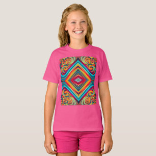 Camiseta Fusão de Onda de Cor – Arte Abstrata Moderna em Es