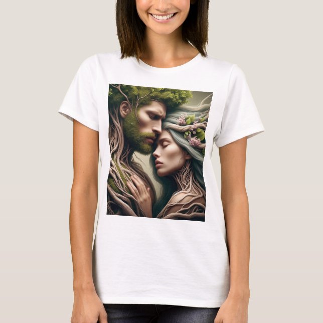 Camiseta fusão homem e natureza (Frente)