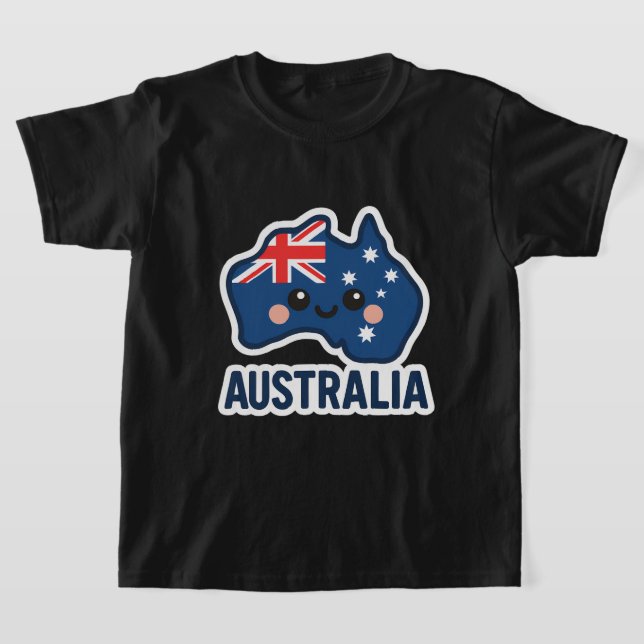 Camiseta Fusão Kawaii na Austrália - Negrito e Adorável (Postura )