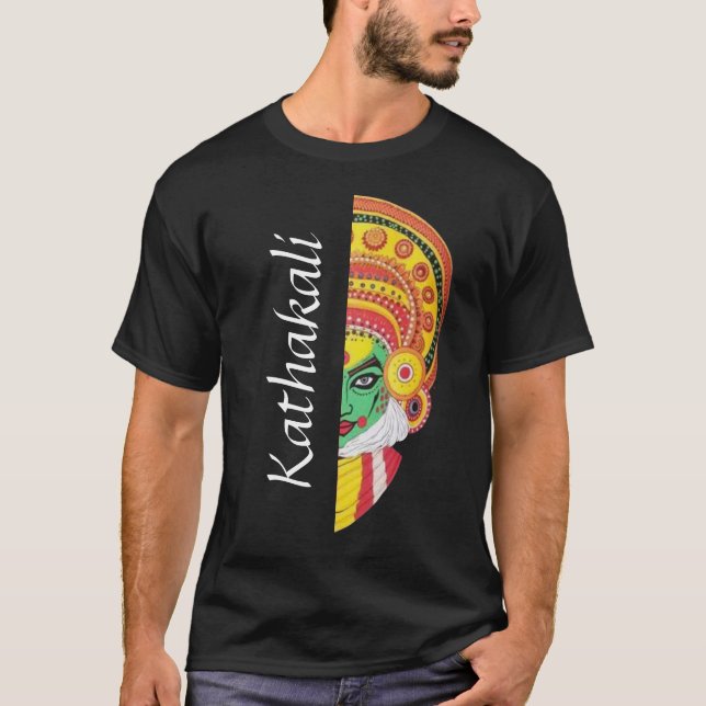 Camiseta Fusão Theyyam-Kathakali - Expresso Negrito e Poder (Frente)