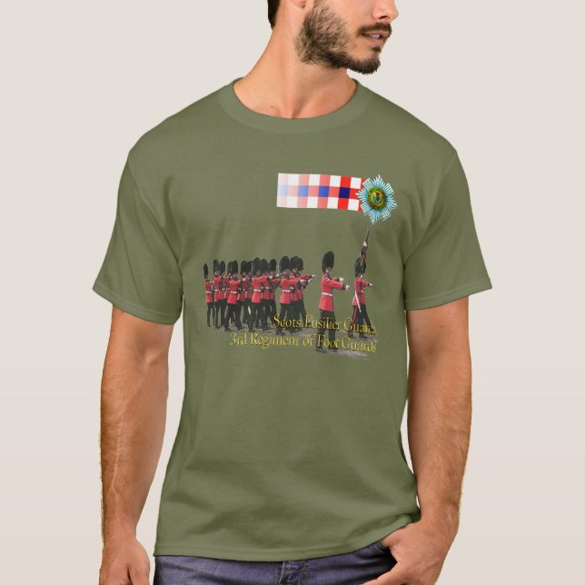 Camiseta Fusilier escocês guarda o ó regimento de guardas (Frente)