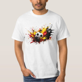 Camiseta Fussball fällt in die Farben Rot Gelb Schwarz