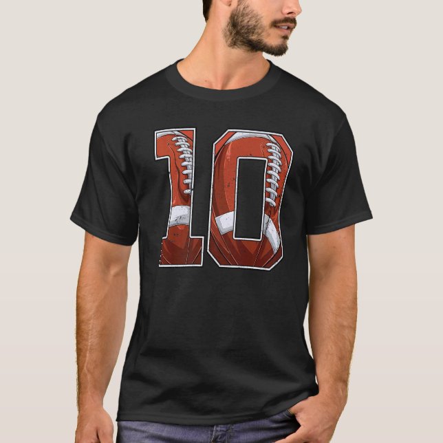 Camiseta Futebol 10º Aniversário Garoto Dez 10 Anos Dia P (Frente)