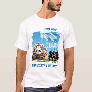 Camiseta Futebol 2026 futebol Argentina Nome Personalizado