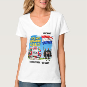 Camiseta Futebol 2026 PARAGUAI Futebol Nome Personalizado p