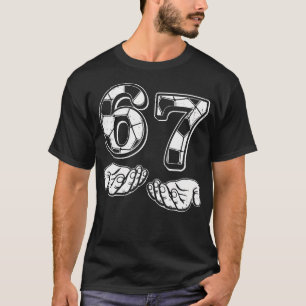 Camiseta Futebol 67 Seis Sete 6 7 Engraçado Gen Alpha Meme