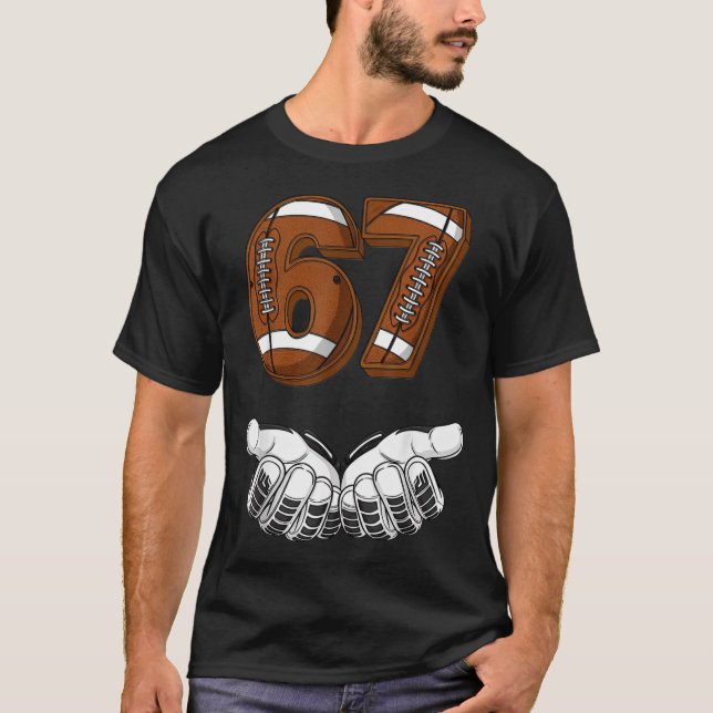 Camiseta Futebol 67 Seis Sete Meme Divertido Geração Alpha  (Frente)